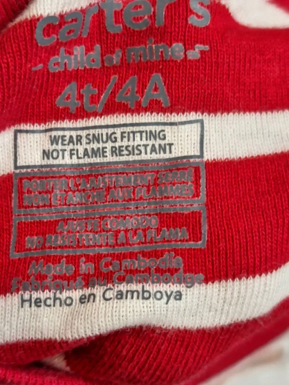 Santa red and white top 4T carter's